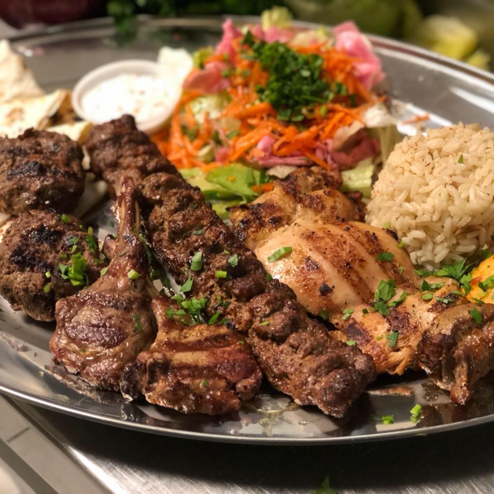 Order Super Mix-Kebab Plater food online from Lezzet Cafe store, Dallas on bringmethat.com