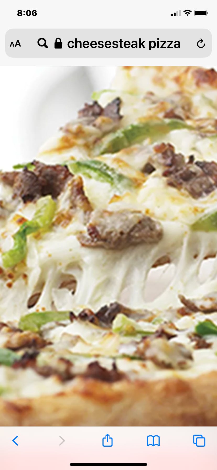 Order Cheesesteak Pizza - Small food online from Il Forno store, Branchburg on bringmethat.com