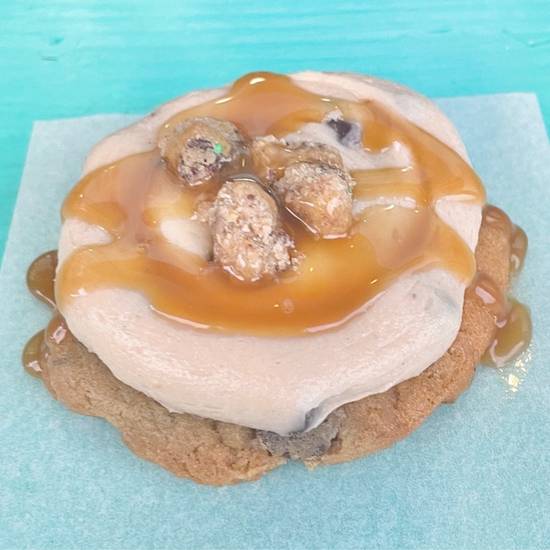 Order Frosted Salted Caramel Cookie food online from The Cookie Dough Cafe store, Portland on bringmethat.com