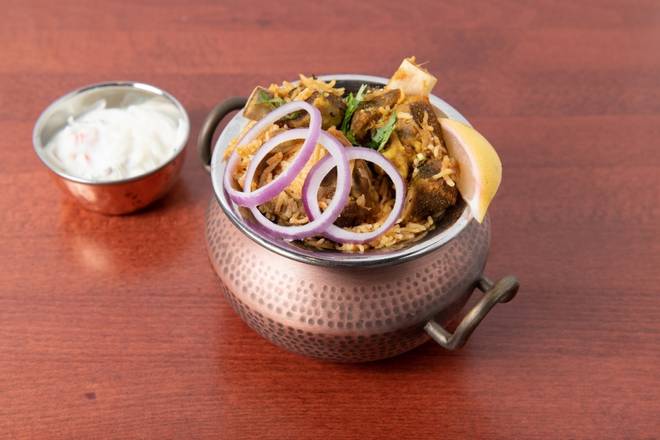 Order Dum Goat Biryani food online from Chennai Hoppers store, Gaithersburg on bringmethat.com