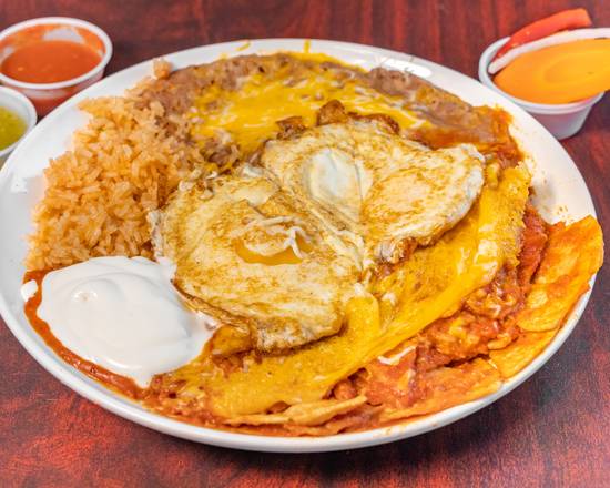 Order Chilaquiles food online from Cotija Taco Shop store, Temecula on bringmethat.com