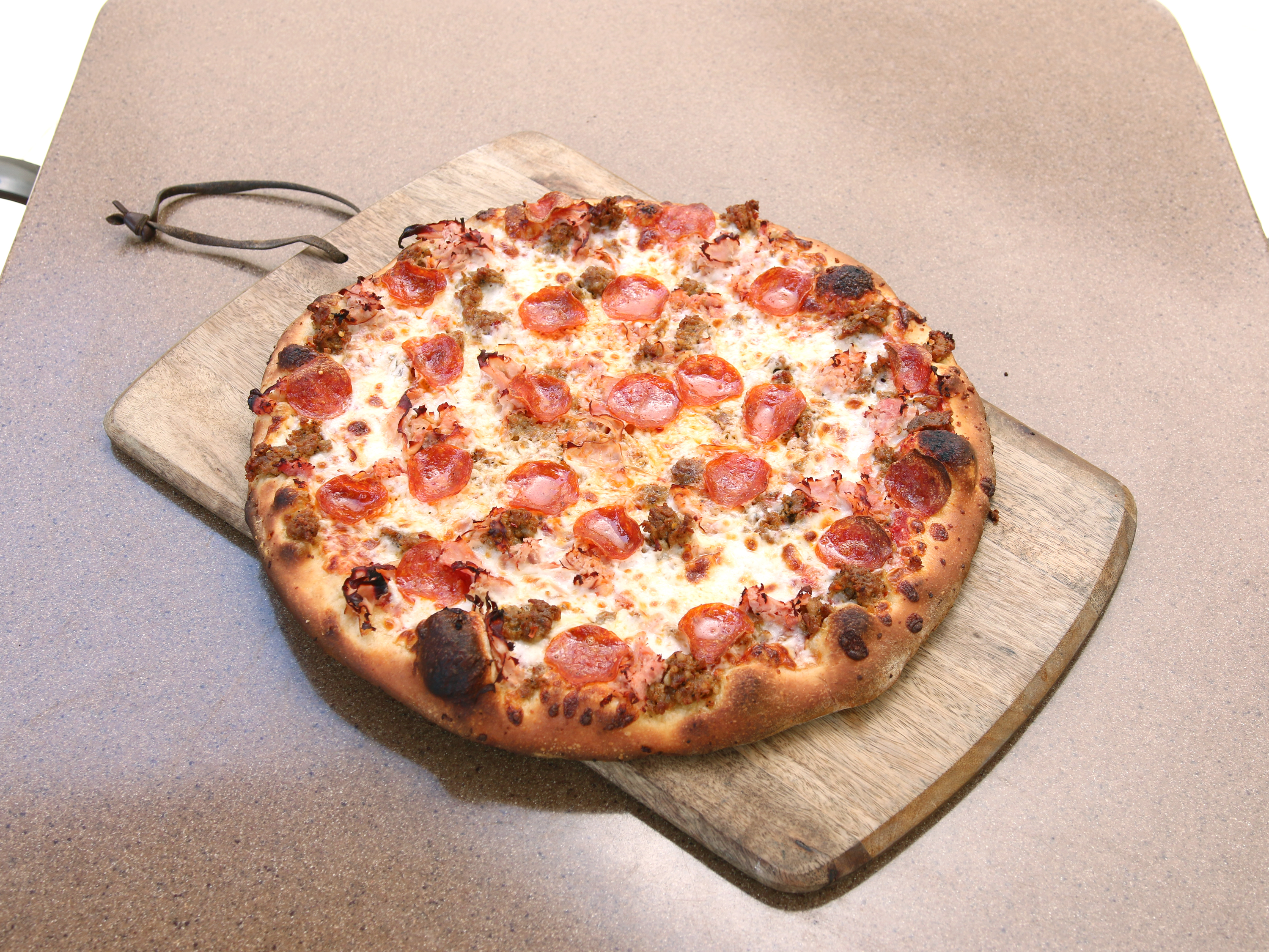 Order Meat Lovers Pizza food online from Tower 15 Pizzeria store, Huntington Beach on bringmethat.com