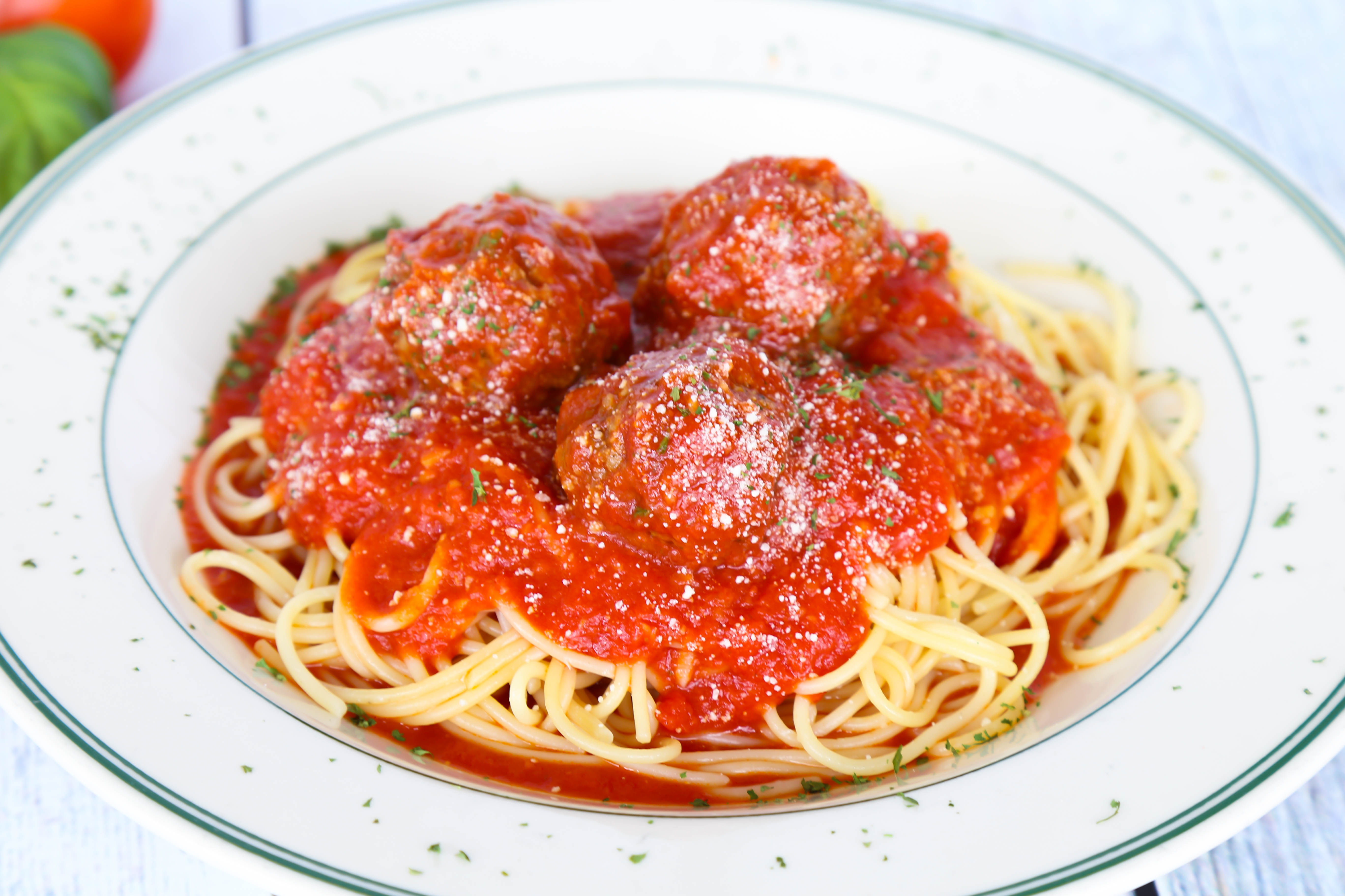 Order Spaghetti and Meatballs food online from Vito's Gourmet Pizza store, Pompano Beach on bringmethat.com