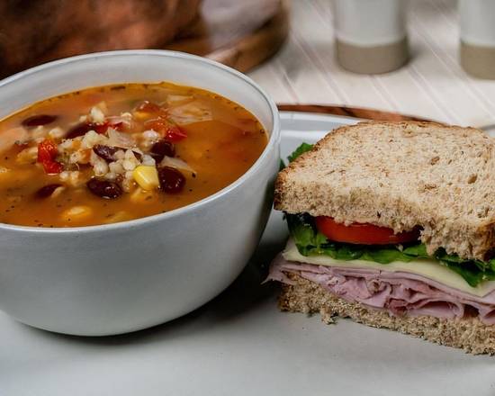 Order Half Sandwich & Soup food online from East Bay Deli store, Irmo on bringmethat.com