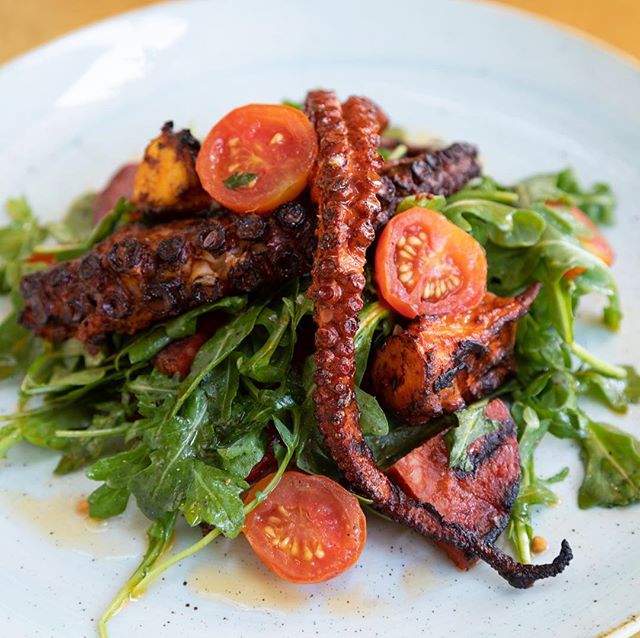 Order Wood Grilled Octopus food online from Miro Restaurant store, Los Angeles on bringmethat.com
