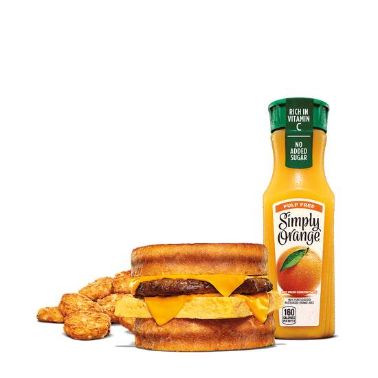 Order Sausage Cheesy Breakfast Melt Meal food online from Burger King store, Texas City on bringmethat.com