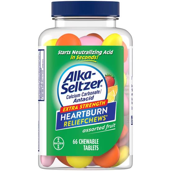 Order Alka-Seltzer Antacid Heartburn Relief Chews Tablets Assorted Fruit (66 ct) food online from Rite Aid store, CONCORD on bringmethat.com
