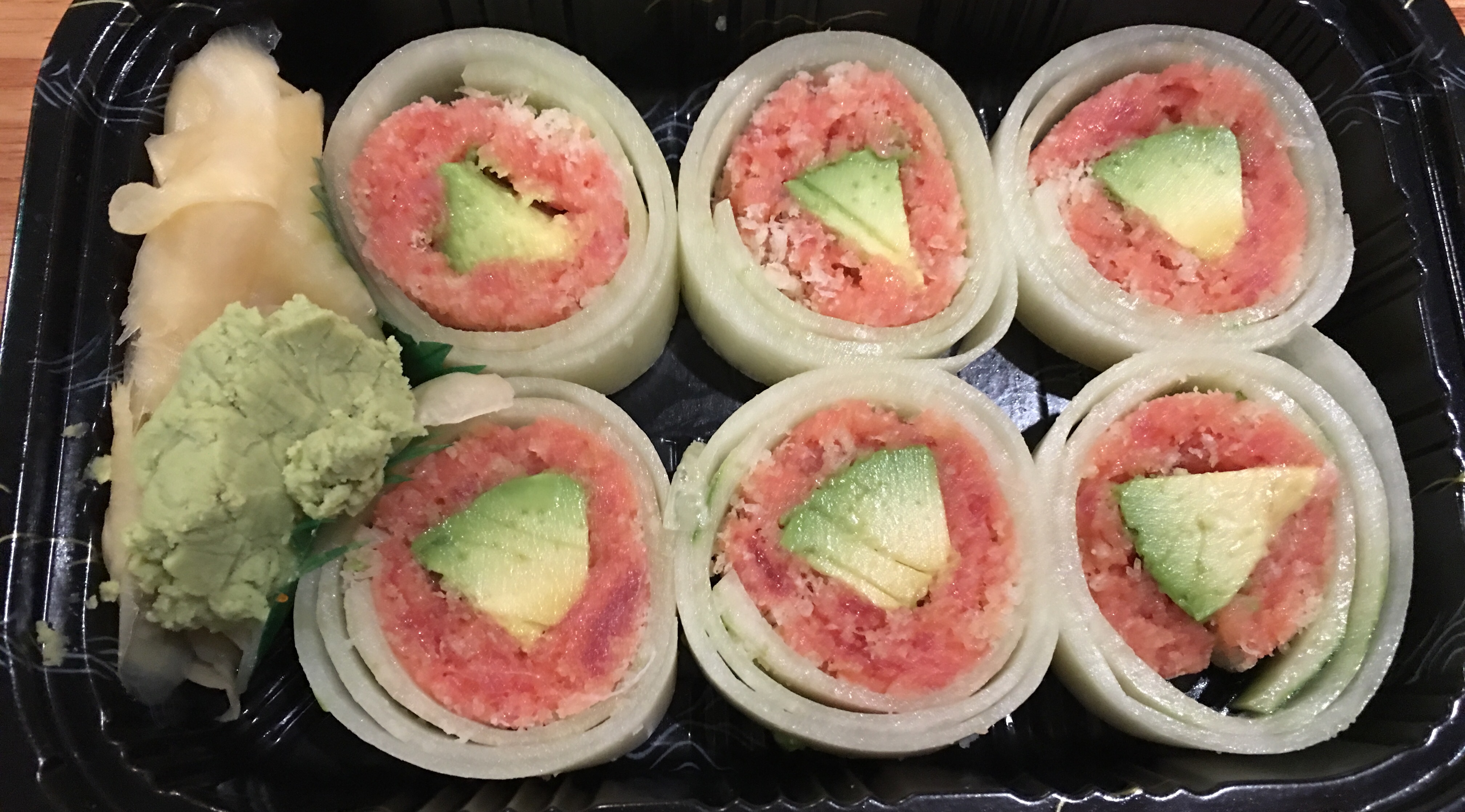 Order Spicy Tuna Avocado Naruto food online from Soho Sushi store, New York on bringmethat.com