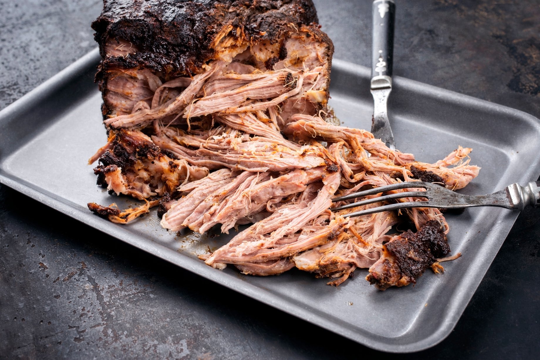Order 12 oz. Pulled Pork food online from Smokehouse Bbq store, Anchorage on bringmethat.com
