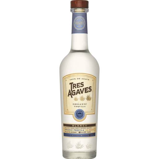 Order Tres Agaves Blanco Tequila (750 ML) 91146 food online from Bevmo! store, San Diego on bringmethat.com