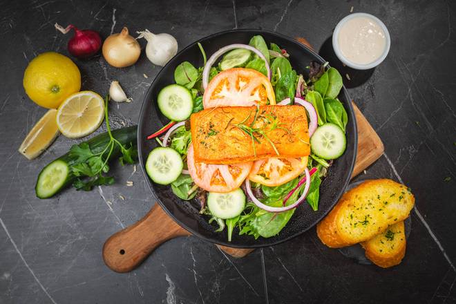 Order Salmon Salad (Pan Seared) food online from Big Ez Seafood & Oyster store, Kenner on bringmethat.com