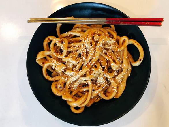 Order Handmade Sweet and Spicy Thick Noodles food online from Gu Kitchen store, Chamblee on bringmethat.com