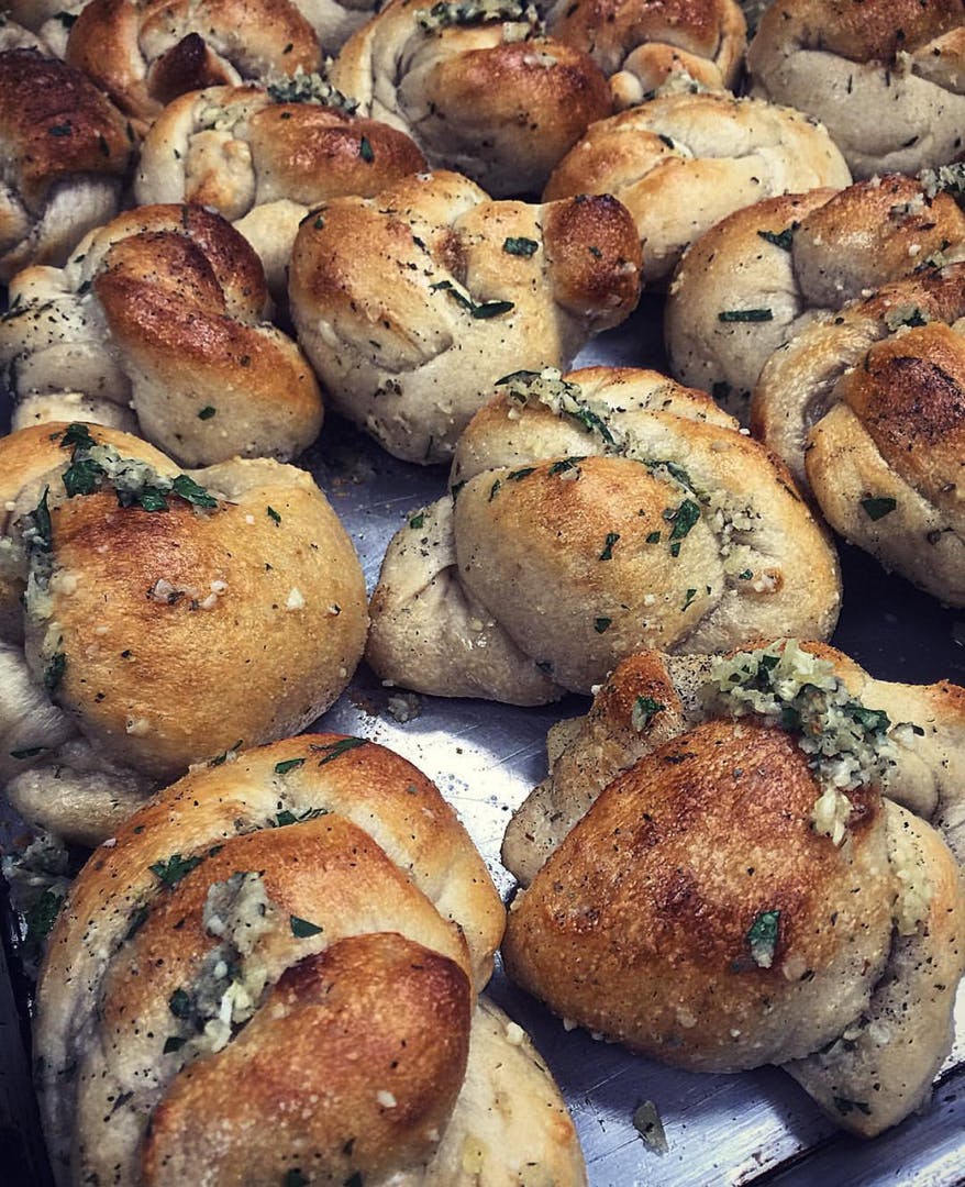 Order Garlic Knots - 5 Pieces food online from Pizza Express store, Lagrangeville on bringmethat.com