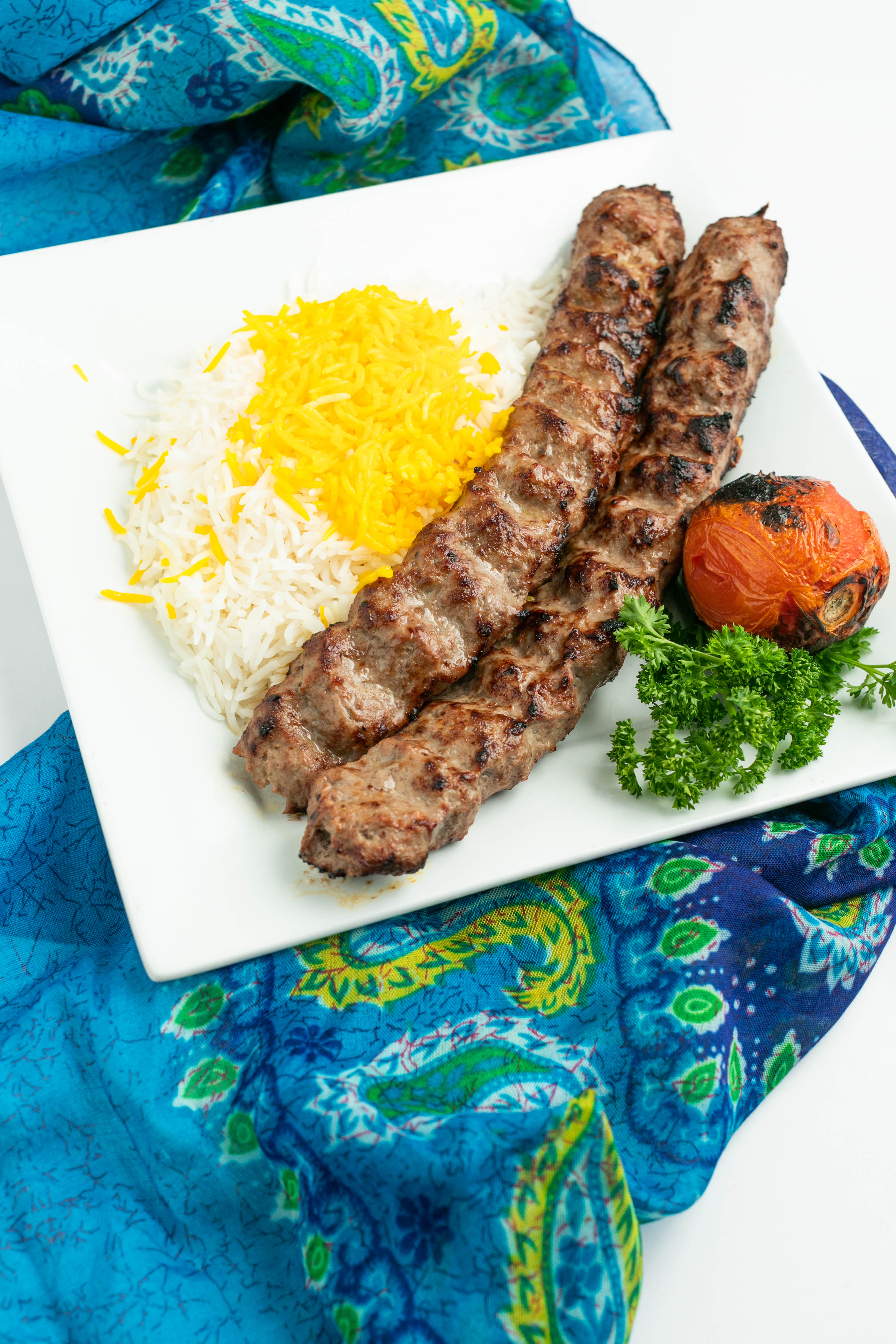 Order Koobideh Kabob food online from Sadaf Restaurant store, Encino on bringmethat.com