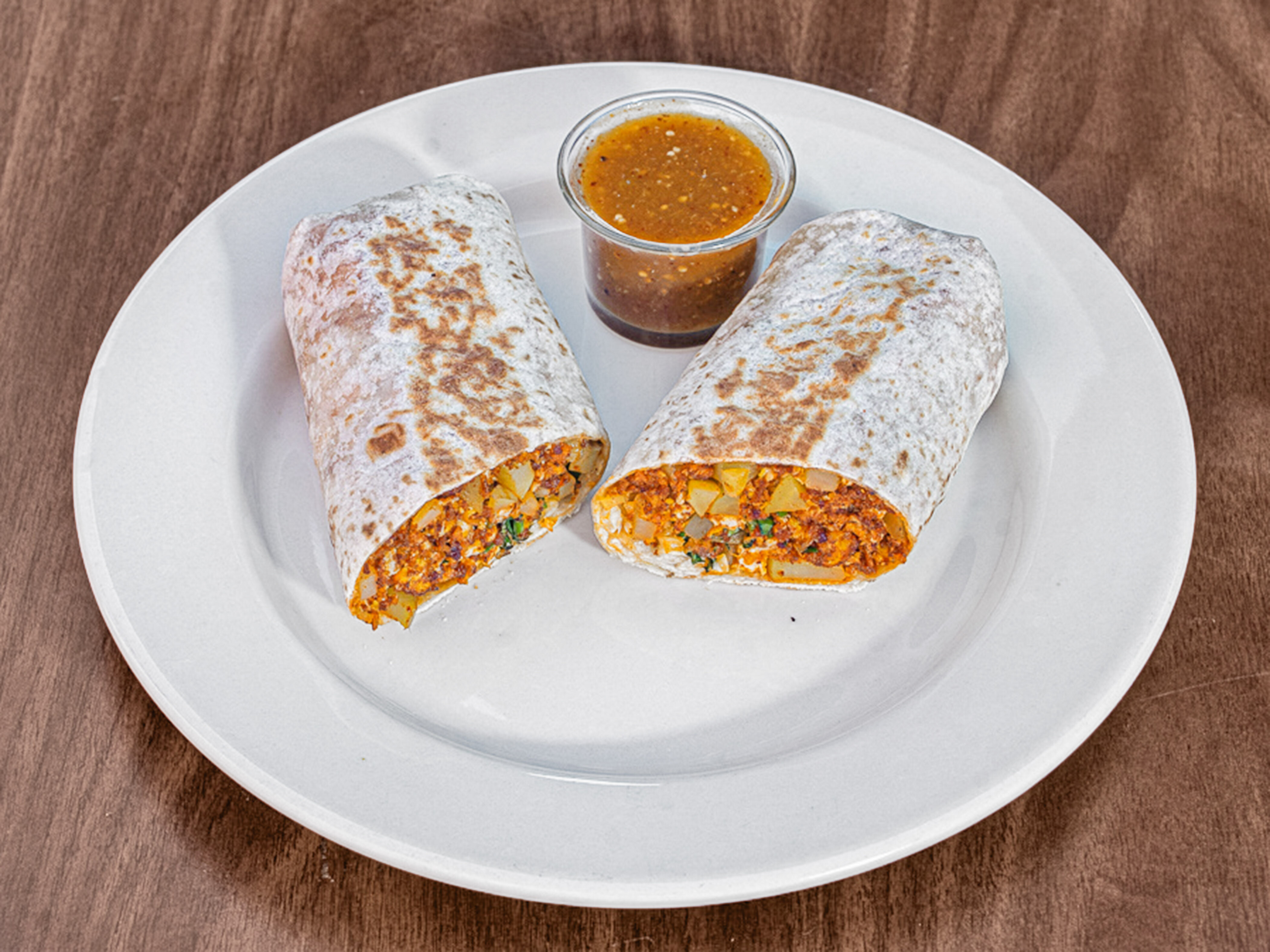 Order Chorizo and Egg Burrito food online from Vaquero Y Mar Mexican Food store, Ventura on bringmethat.com