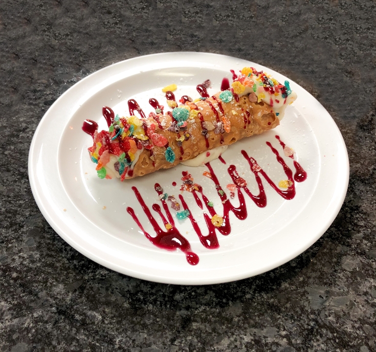 Order Fruity Pebble Cannoli food online from Imposto Restaurant and Pizza store, Hoboken on bringmethat.com