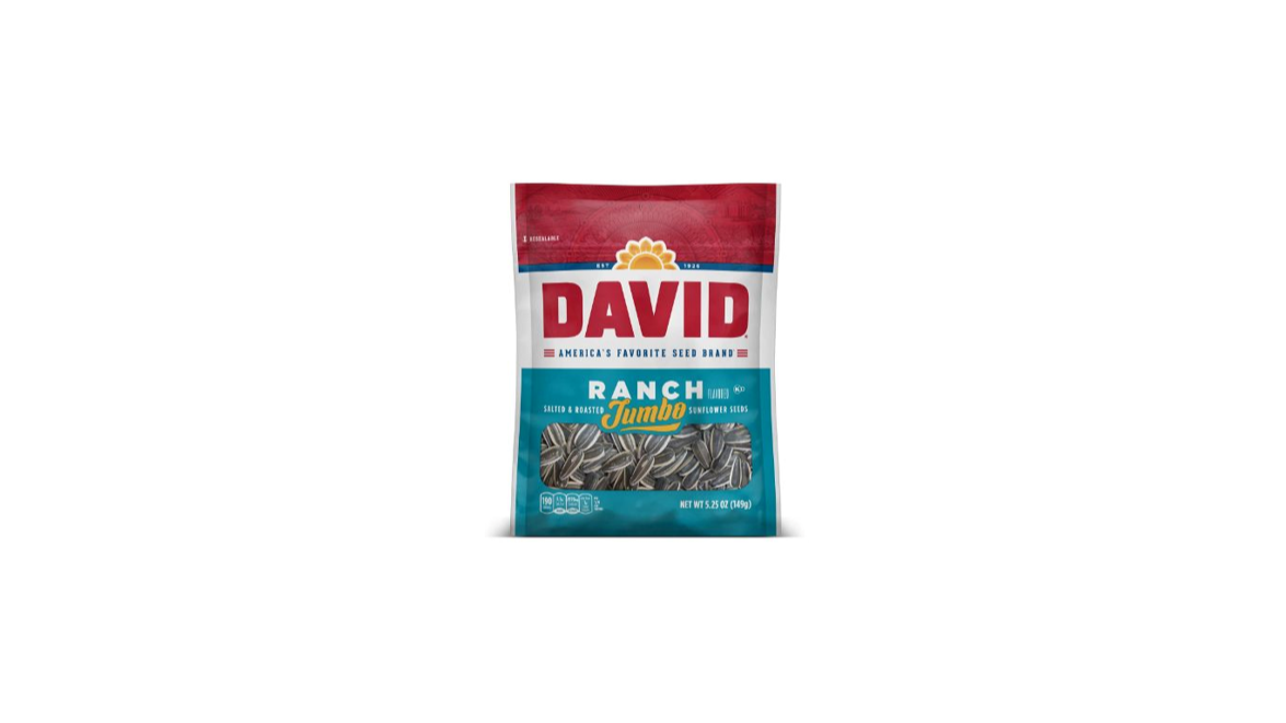 Order David's Sunflower Seeds Ranch 5.25 oz food online from Rebel store, San Jose on bringmethat.com