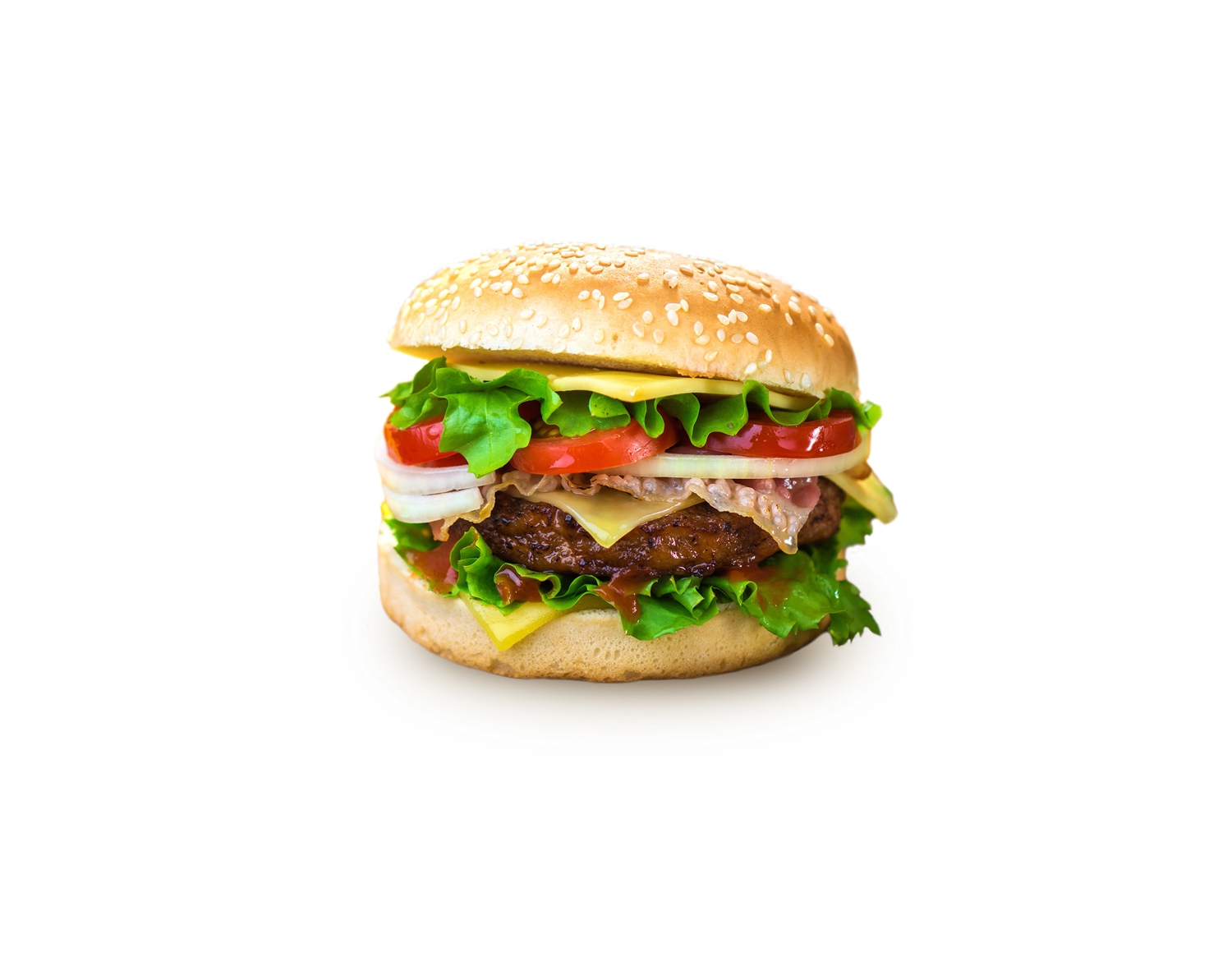 Order Hamburger food online from Lucky 7 pizza store, Glendale on bringmethat.com