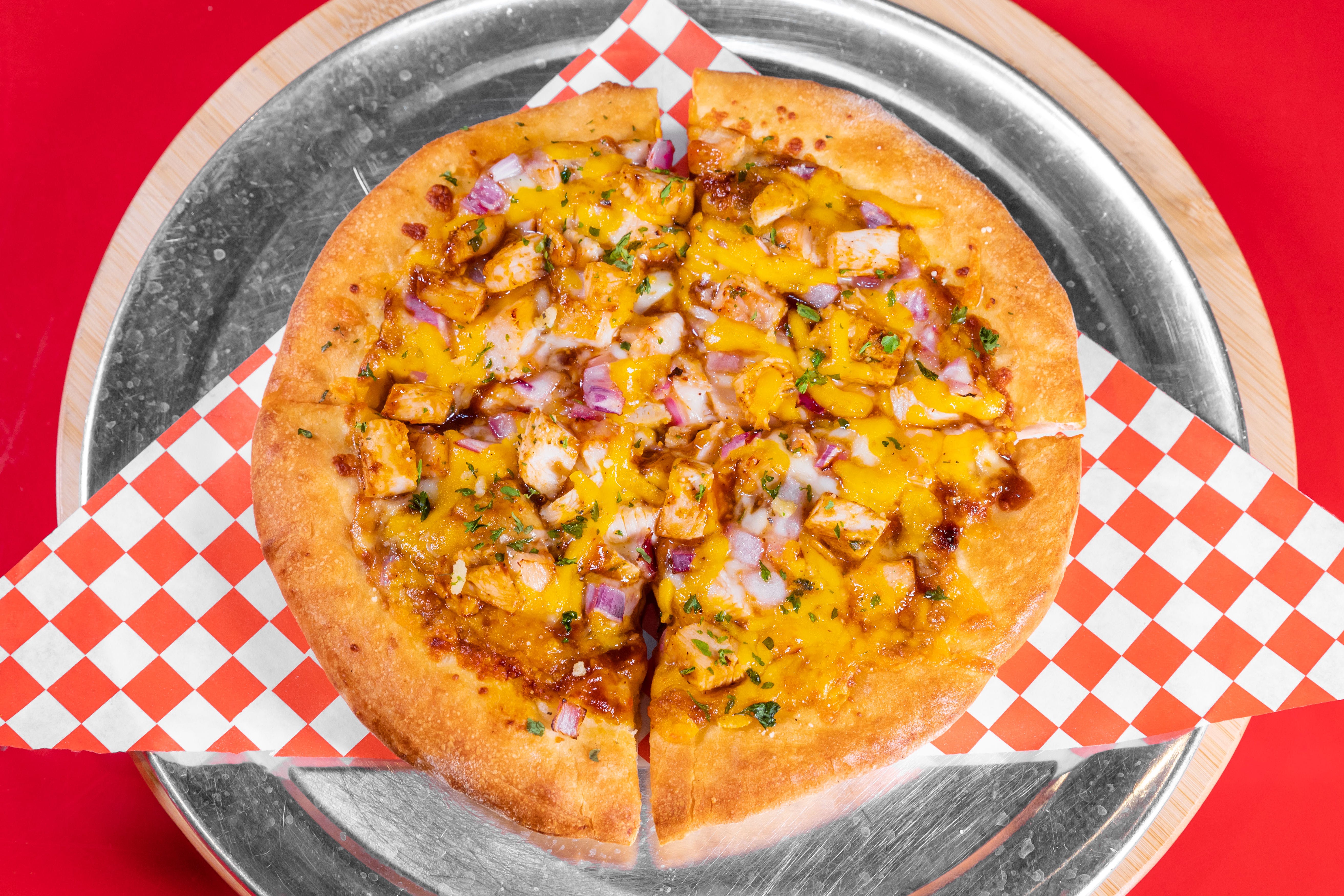 Order BBQ Chicken Pizza - Personal 8" (Serves 1 Person) food online from Larry Pizza store, Fullerton on bringmethat.com