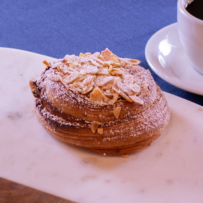 Order Almond Danish food online from Republik Coffee Lounge store, Pasadena on bringmethat.com
