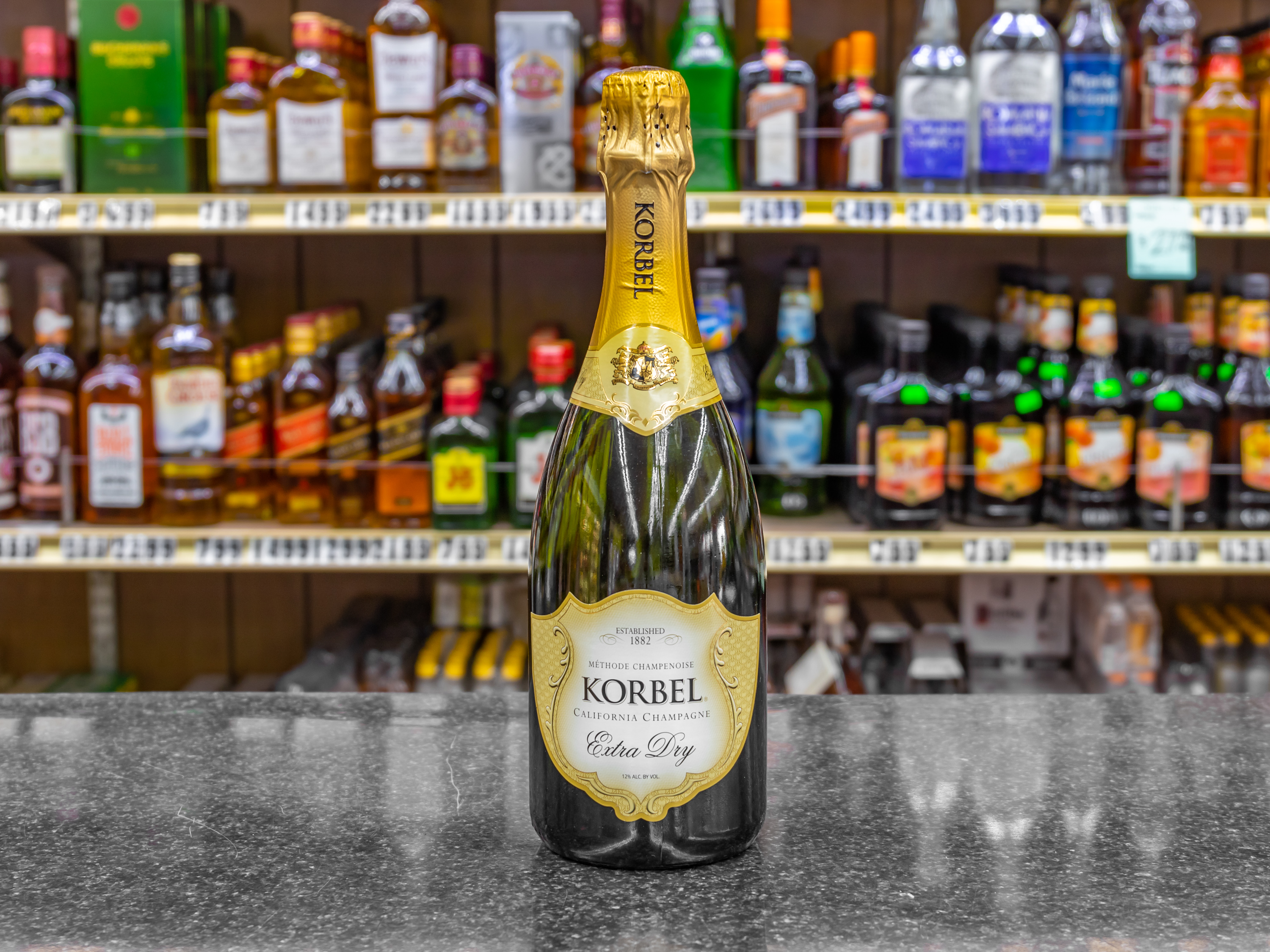 Order Korbel Extra Dry, 750 ml. Champagne food online from Crown Empire Liquor store, Costa Mesa on bringmethat.com
