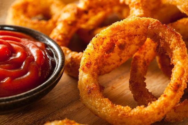 Order Onion Rings food online from Uptown Burgers store, Vernon Hills on bringmethat.com