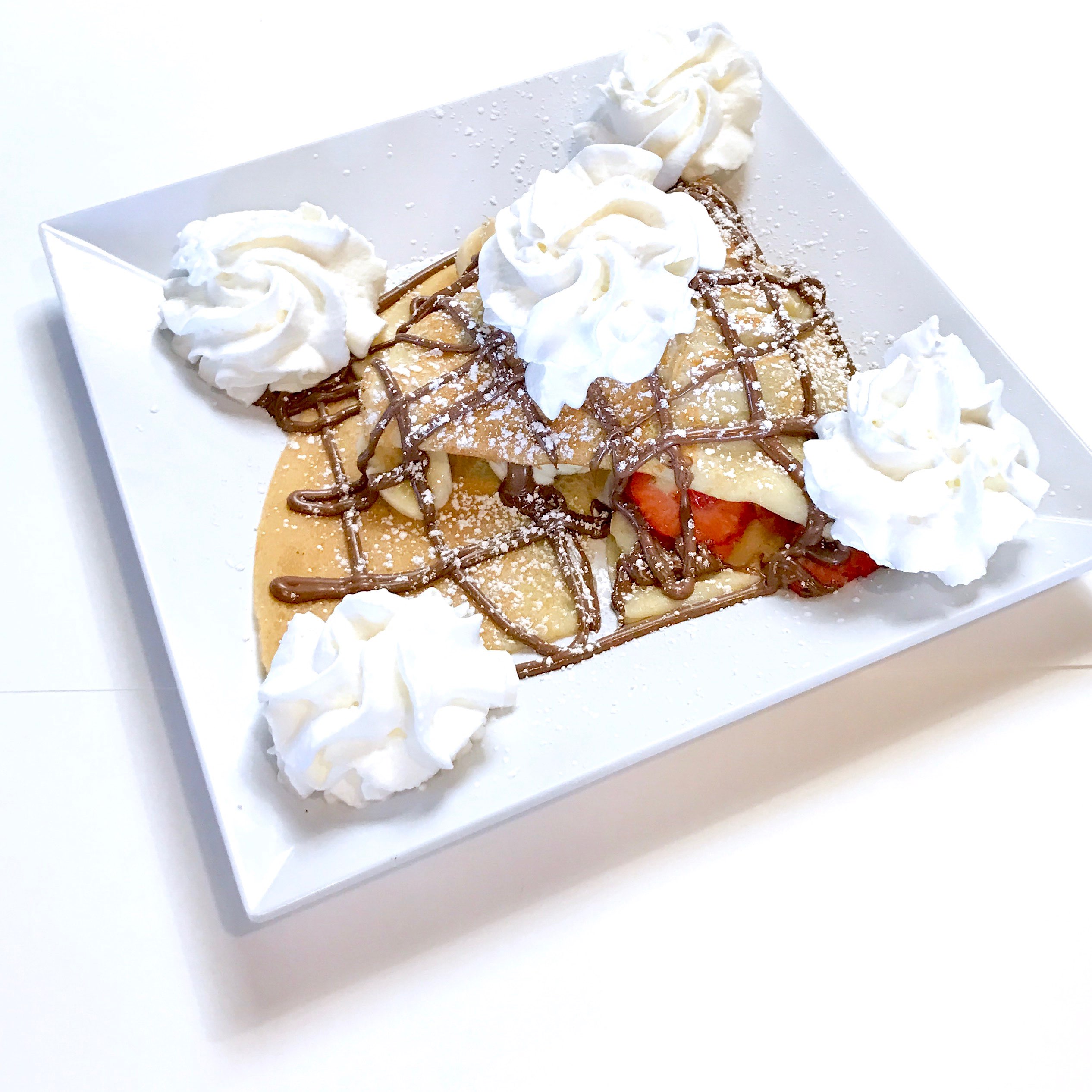 Order Combo Strawberry and Banana Nutella Crepe food online from Crave Cafe store, West Hills on bringmethat.com