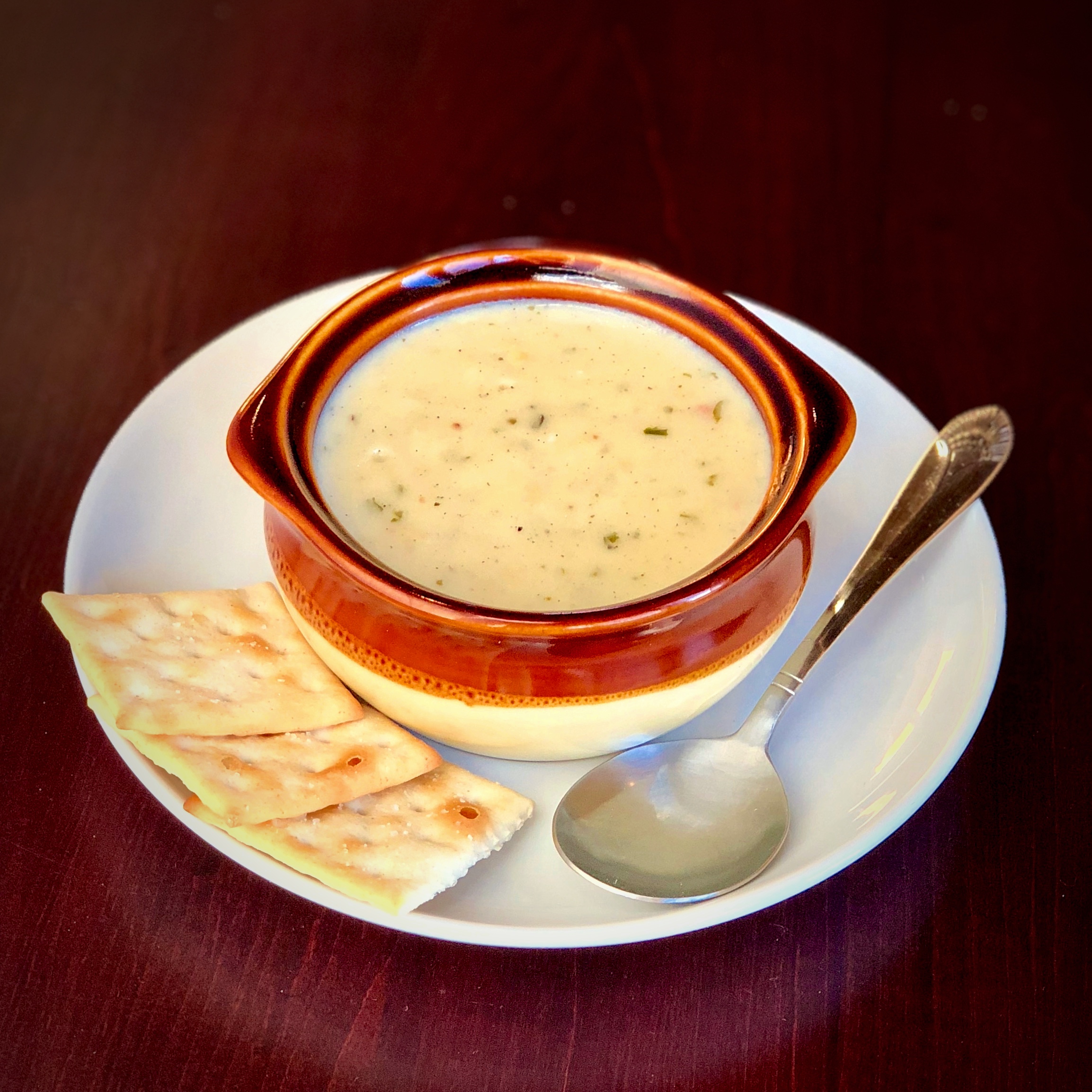 Order Clam Chowder food online from Tribute Coffee store, Garden Grove on bringmethat.com