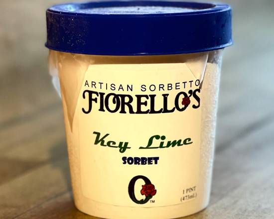Order Pint of Fiorello's Artisan Sorbetto - Key Lime (Dairy and Gluten Free) food online from Papalote Mexican Grill store, SF on bringmethat.com