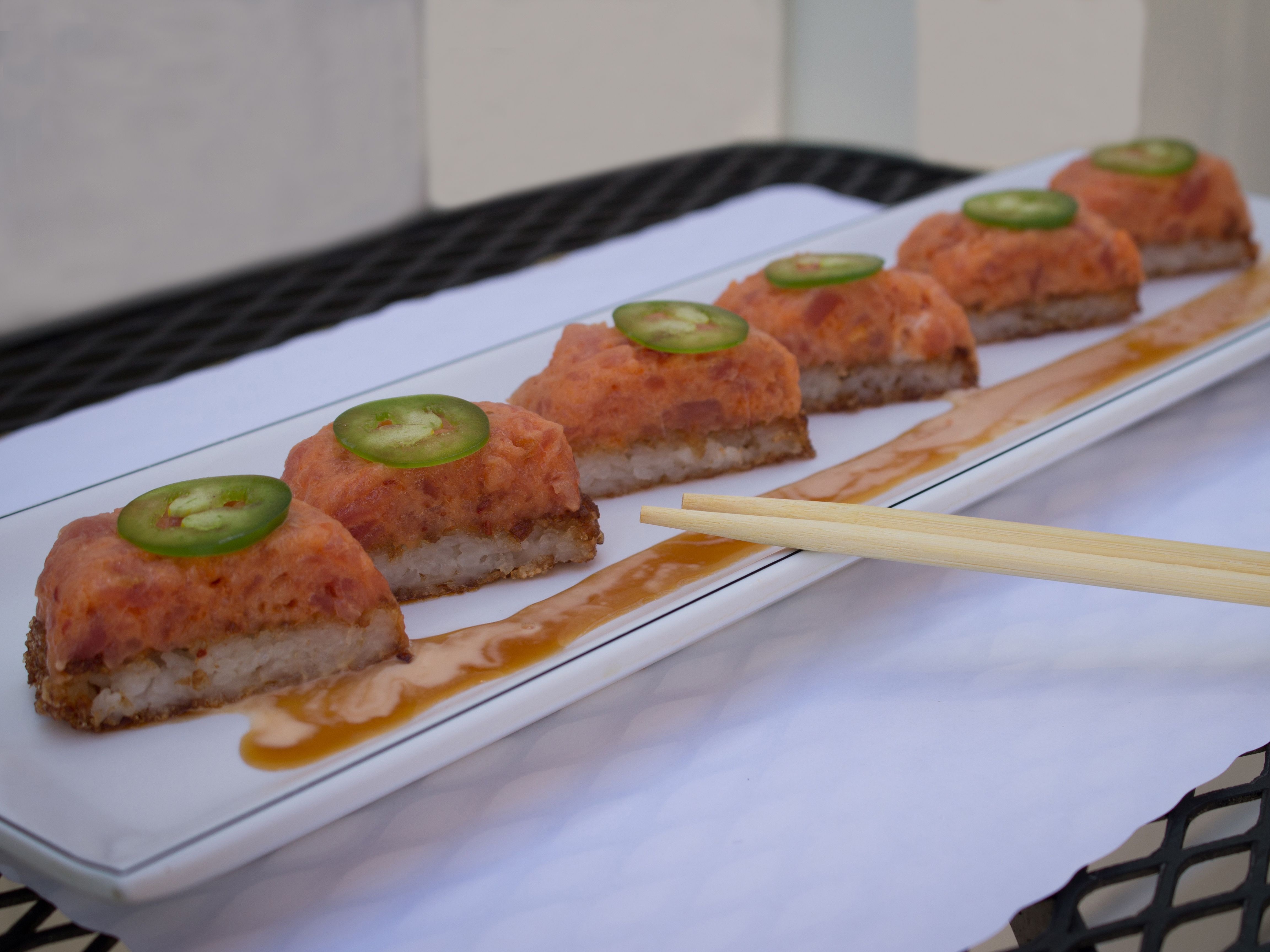 Order A4. Crispy Spicy Tuna food online from Nomura Sushi store, Los Angeles on bringmethat.com