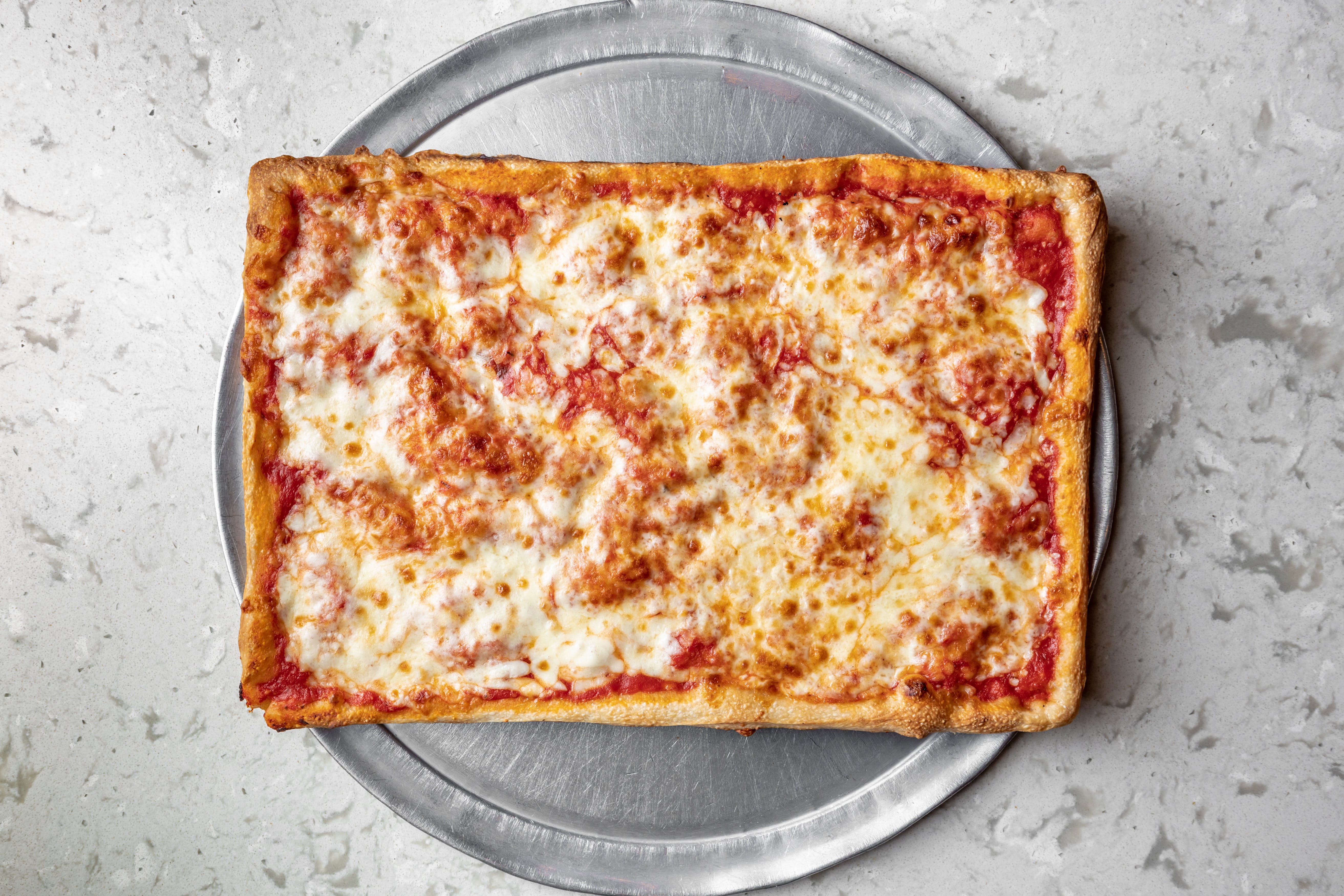 Order Sicilian Cheese Pizza - Large 18" food online from Mulberry Street Pizza store, Jericho on bringmethat.com