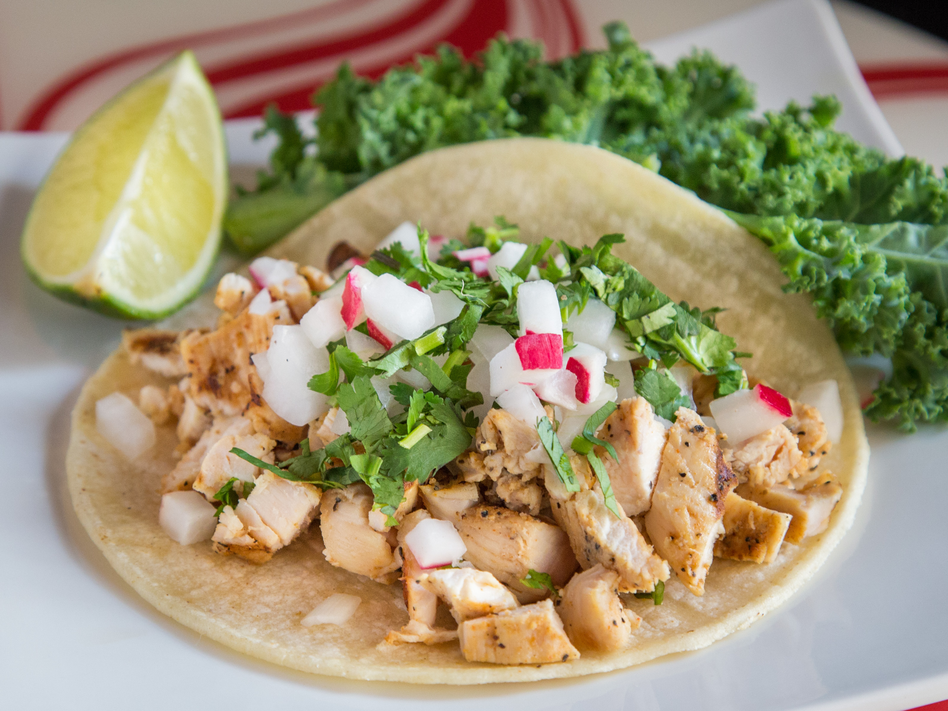 Order 16. Chicken Taco food online from Al horno lean mexican kitchen catering store, New York on bringmethat.com
