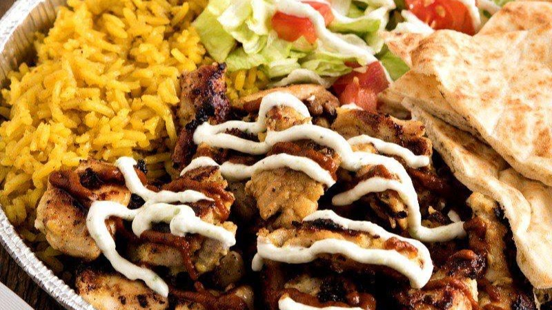 Order New York Style Lamb Rice Platter food online from Detroit Eatery store, Royal Oak on bringmethat.com