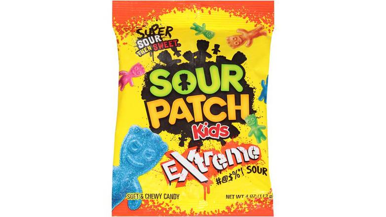 Order Sour Patch Kids Extreme Fat-Free Sour Candy 4 Oz food online from Valero Food Mart store, Murrayville on bringmethat.com