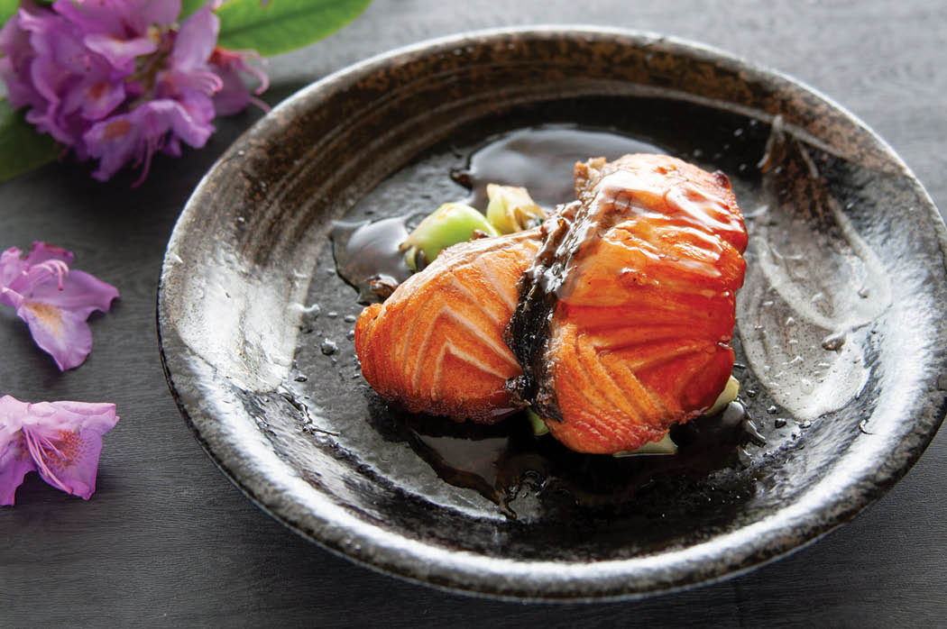 Order Salmon Teriyaki food online from Kumo Sushi Hibachi & Lounge store, Bay Shore on bringmethat.com