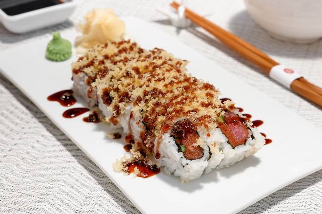 Order Crunch Spicy Tuna Roll food online from Hako store, Irvine on bringmethat.com