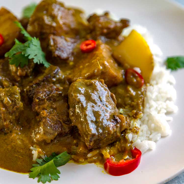 Order Curry Beef(large) food online from Far East Restaurant store, Capitol Heights on bringmethat.com