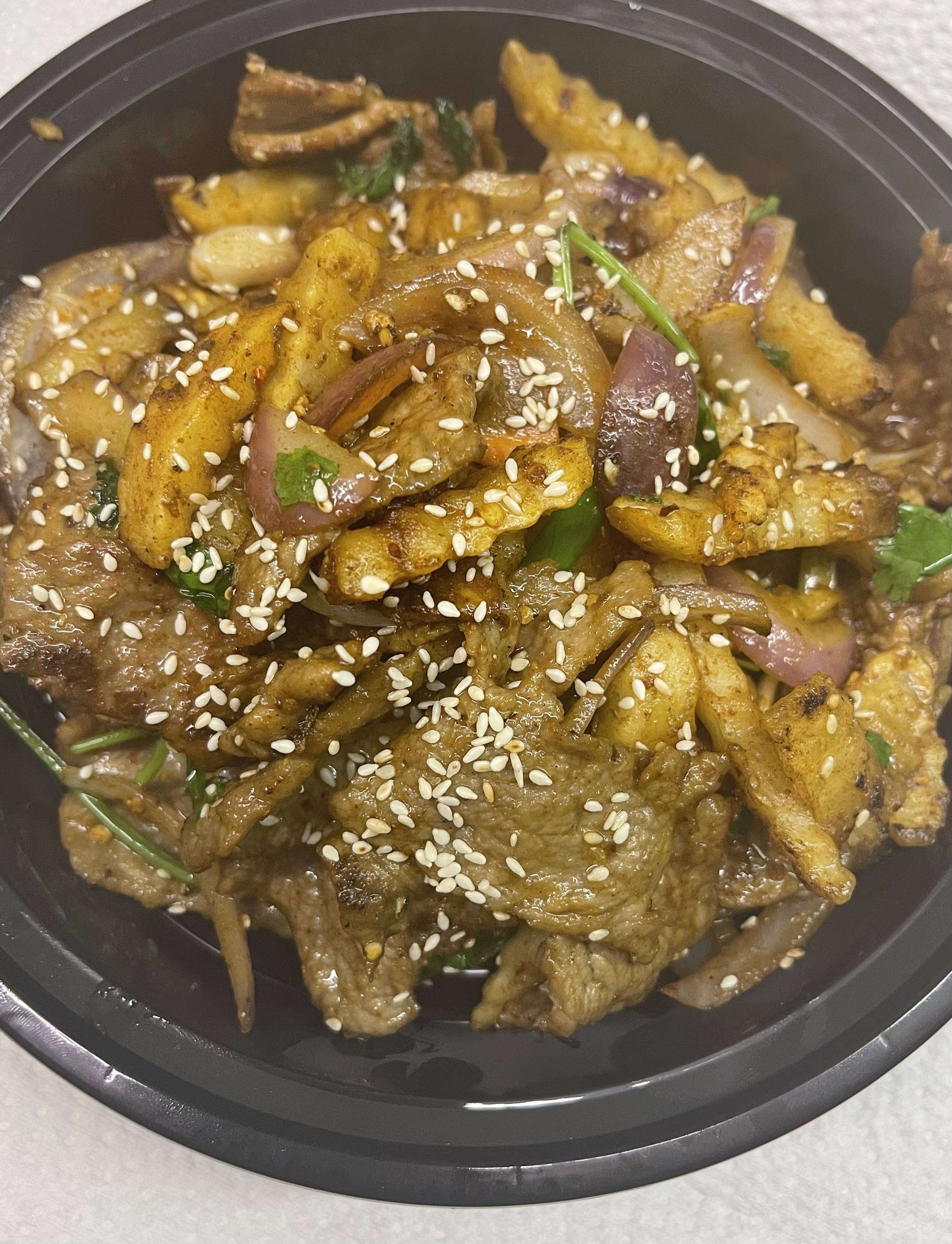 Order Beef & French Fries w. Cumin Flavor（孜然薯条牛肉） food online from 5 Grains rice store, Harrison on bringmethat.com