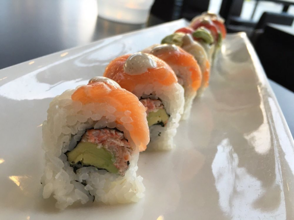 Order Rainbow Roll food online from I Prive - Sushi Sake Spirits store, Burlingame on bringmethat.com