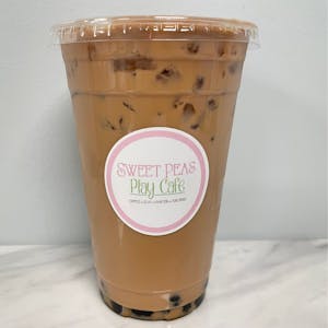 Order Brown Sugar Milk Tea With Boba food online from Sweet Peas Play Cafe store, Kokomo on bringmethat.com