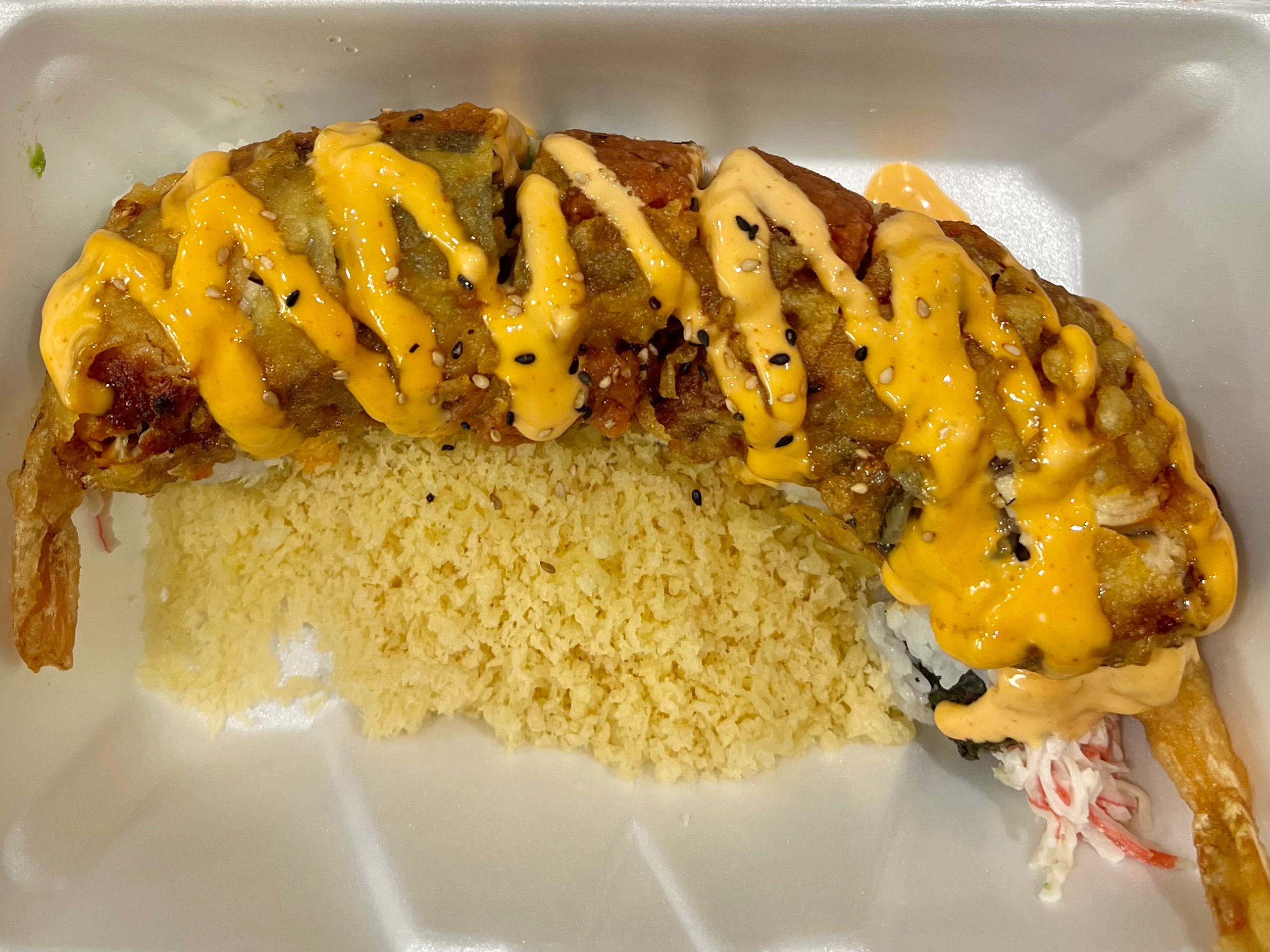 Order Golden Dragon Roll food online from U Sushi & Grill store, Huntington Beach on bringmethat.com