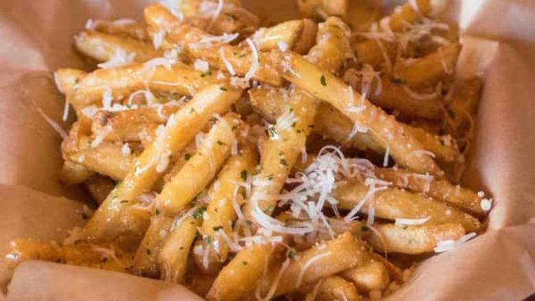Order Garlic Parm Fries food online from Bottlenecks Saloon and Eatery store, West Hazleton on bringmethat.com