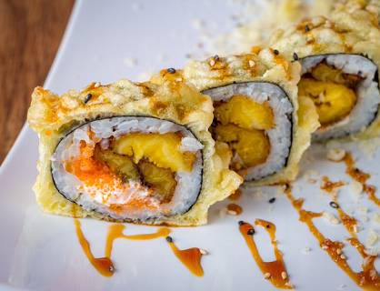 Order Plantain Tempura food online from Sushi Runner Express store, South Miami on bringmethat.com