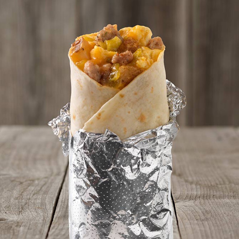 Order Sausage, Egg and Cheese Burrito food online from Good Times Burgers store, Denver on bringmethat.com