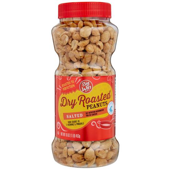 Order Big Win Dry Roasted Peanuts Salted (16 oz) food online from Rite Aid store, Eugene on bringmethat.com