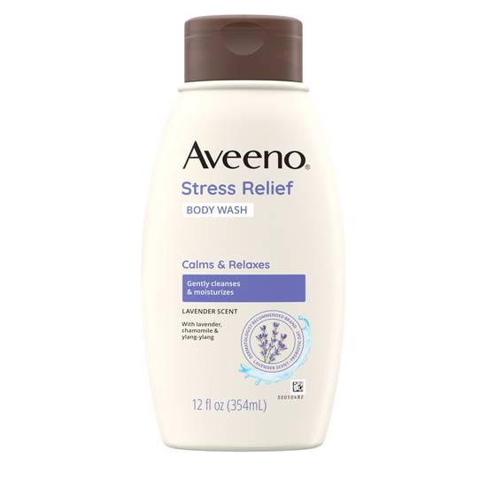 Order Aveeno Stress Relief Body Wash with Lavender & Chamomile, 12 OZ food online from CVS store, SPRING VALLEY on bringmethat.com