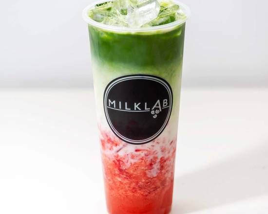 Order Strawberry Matcha Latte food online from Milk Lab store, Cary on bringmethat.com