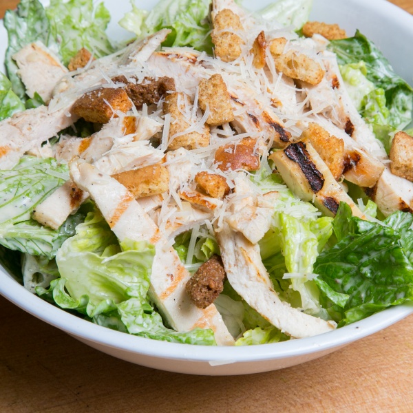 Order Large Chicken Caesar Salad food online from La Vals Pizza store, Berkeley on bringmethat.com