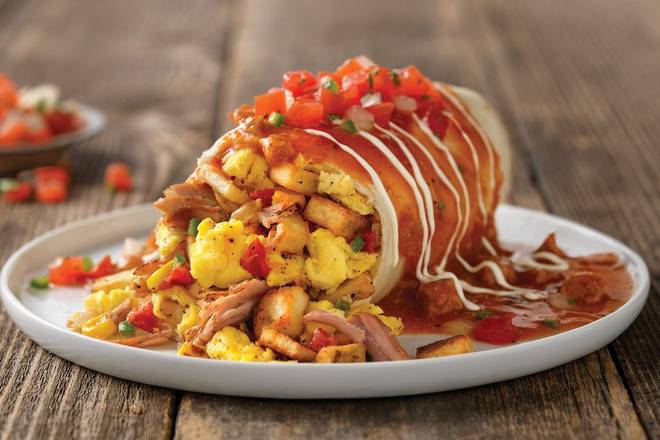 Order Smothered Breakfast Burrito* food online from Village Inn- Land O Lakes store, Land O Lakes on bringmethat.com