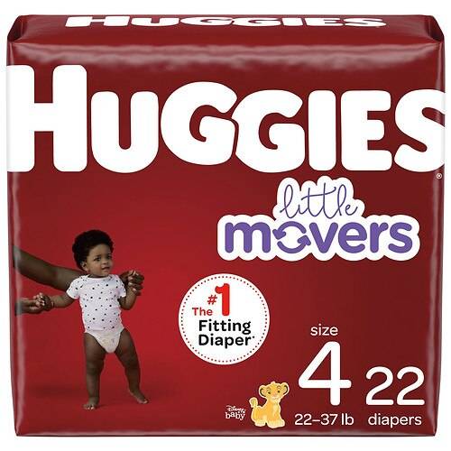 Order Huggies Little Movers Baby Diapers Size 4 - 22.0 ea food online from Walgreens store, Weirton on bringmethat.com